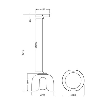 Osram Decor Corolle Pendant Ceiling Light E27 Green