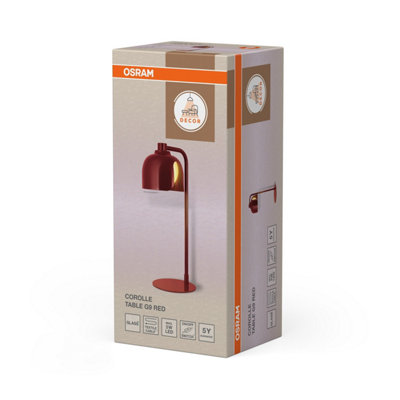 Osram Decor Corolle Table Lamp G9 Red Modern Designer Bedside Desk Light
