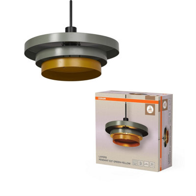 Osram Decor Layers Pendant Ceiling Light E27 Green-Yellow Max 15W LED Modern