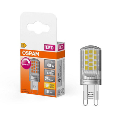 Osram Dimmable LED PIN Lamp Light Bulb with G9 Base 470lm 40W Warm ...