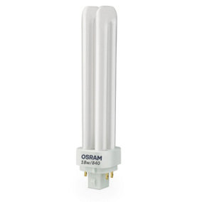 Osram Dulux 18w 840 4 Pin Double Turn Compact Fluorescent Lamp - Cool White