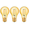 Osram LED Filament GLS 4W E27 Vintage 1906 Extra Warm White Gold (3 Pack)