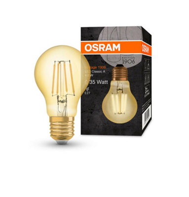 Osram LED Filament GLS 4W E27 Vintage 1906 Extra Warm White Gold