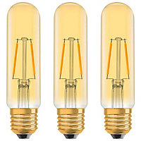 Osram LED Filament Tubular 2.5W E27 Vintage 1906 Extra Warm White Gold (3 Pack)