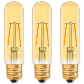 Osram LED Filament Tubular 2.5W E27 Vintage 1906 Extra Warm White Gold (3 Pack)