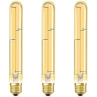 Osram LED Filament Tubular 4W E27 Vintage 1906 Extra Warm White Gold (3 Pack)