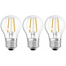 Osram LED Golfball 4.8W E27 Dimmable Parathom Warm White Clear (3 Pack)