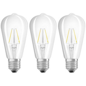 Osram LED ST64 4W E27 Parathom Filament Warm White Clear (3 Pack)