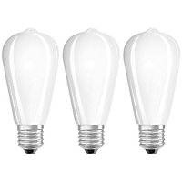 Osram LED ST64 6.5W E27 Parathom Filament Warm White Frosted (3 Pack)