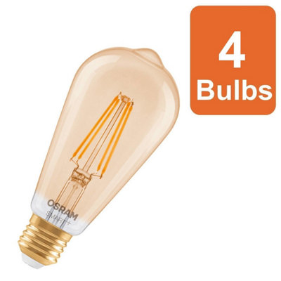 Osram Smart+ Matter E27 Filament Edison 53 Light Bulb 6W Dimmable 4 Pack