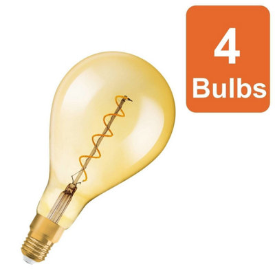 Osram Vintage 1906 Edison 28 Filament Big Grape DIM Lamp 4W 820 Gold ...