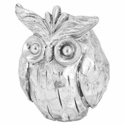 Otis The Silver Ceramic Owl - Decorative Ornament