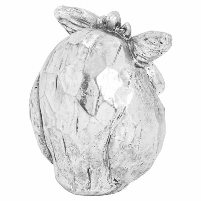 Otis The Silver Ceramic Owl - Decorative Ornament - 3