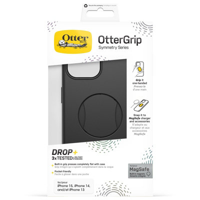 OtterBox OtterGrip Symmetry Case Apple iPhone 13/14/15 Black - 6