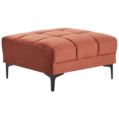 Ottoman ALNES Velvet Light Red