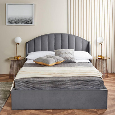 Bed frame with headboard deals for memory foam mattress