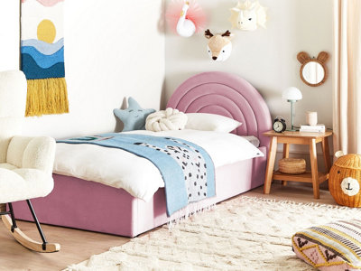 Pink ottoman bed single discount