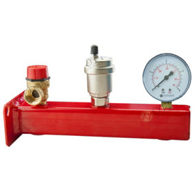 Ottone 3/4" Safety Group Bar Boiler Heater up to 50kW Valve Vent Manometer 6 Bar