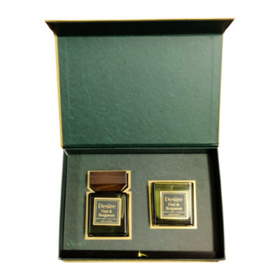 Oud & Bergamot Jar Candle & Reed Diffuser Gift Set - 4