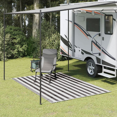 Oudoor Durable Tent Carpet 250x300 cm Anthracite and White
