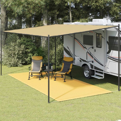 Oudoor Durable Tent Carpet 250x500 cm Beige