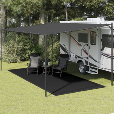 Oudoor Durable Tent Carpet 250x500 cm Black