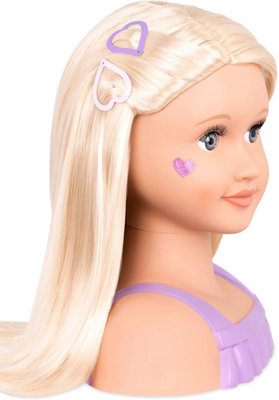 Our Generation - Bambola Trista Con Testa Per Styling, Capelli Biondi E Occhi Azzurri - Gioco Creativo Per Bambine E Bambini Dai 3 Anni In Su