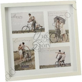Our Story Photo Picture Frame Wedding Anniversary Collage Gift Love Keepsake New