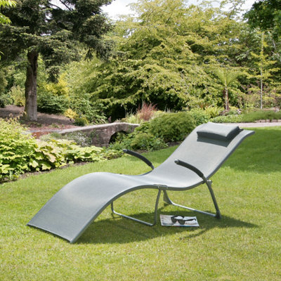 Ourdoor Garden Monte Carlo Sun lounger in Grey