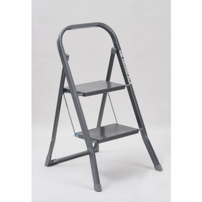 OurHouse 2 Tread Steel Step Ladders DIY at B&Q