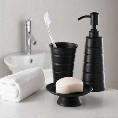 OurHouse SR25103 Bathroom Set Black DIY at B&Q
