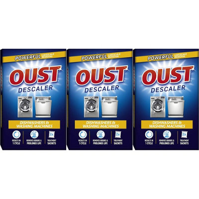 Oust Dishwasher & Washing Machine Descaler (2 Sachets) (Pack of 3)