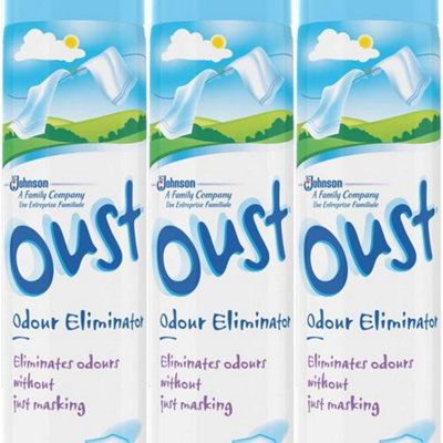 Oust Odour Eliminator Clean Scent, 300 ML (Pack of 3)