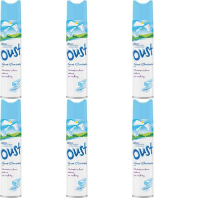 Oust Odour Eliminator Clean Scent, 300 ML (Pack of 6)