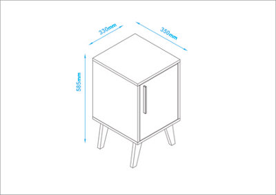 OUT & OUT Aspen White Sidetable with Door