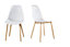 OUT & OUT Astrid White Dining Chair with White Oak Legs- Set of 2