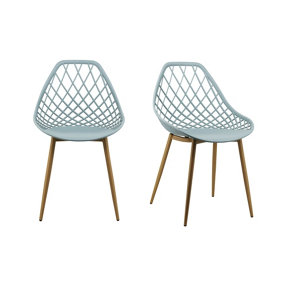 OUT & OUT Aurora Dining Chair Set of 4 in Teal