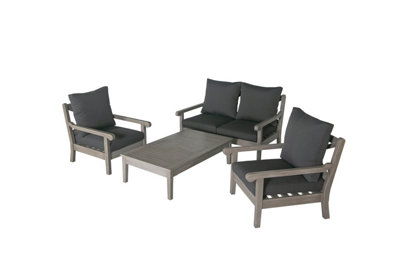 OUT & OUT Belgrave Greywash Lounge Set 4 Seats