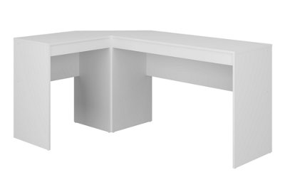 Out & Out Chester White L-shaped Corner Desk 