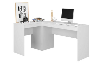 OUT & OUT Chester White L-Shaped Corner Desk