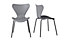 OUT & OUT Fleur - Grey Dining Chairs- Set of 2