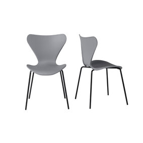OUT & OUT Fleur - Grey Dining Chairs- Set of 2
