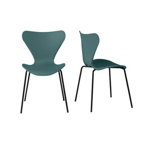 OUT & OUT Fleur - Teal Dining Chairs- Set of 2