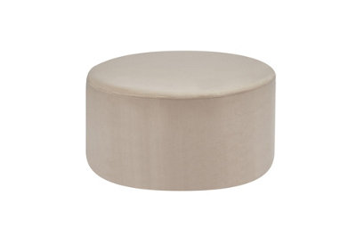 OUT & OUT Freya Velvet Footstool in Beige 75cm x 40cm