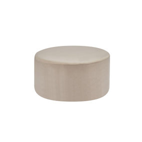 OUT & OUT Freya Velvet Footstool in Beige 75cm x 40cm