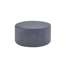 OUT & OUT Freya Velvet Footstool in Dark Grey 75cm x 40m