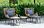 OUT & OUT Malmo Rattan Outdoor Balcony Patio Set - 2 Seats