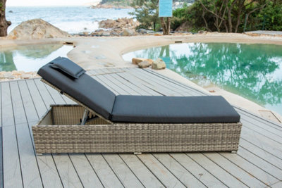 Rattan sun lounger b and q new arrivals