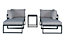 OUT & OUT Santorini Modular Lounge Set with Side Cushions in Grey