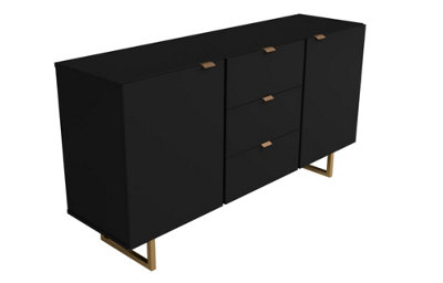 OUT & OUT Seattle Black Large Modern Sideboard - 135cm